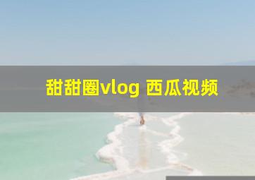 甜甜圈vlog 西瓜视频